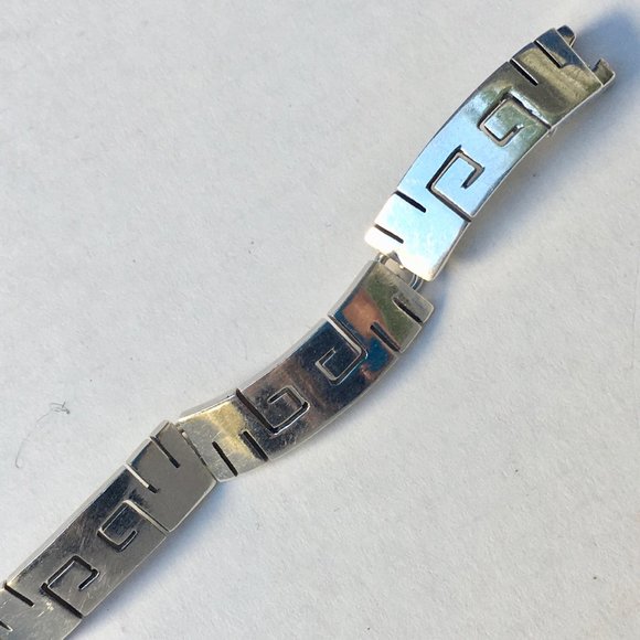 Vintage Signed Mexico Sterling Choker Bracelet Earrings Set - Picture 5 of 8